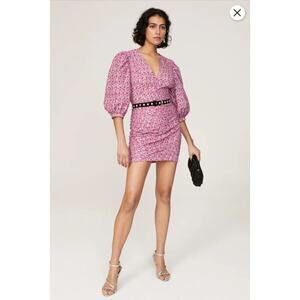 B86‎ Maje Mini Dress Womens Small Floral Lace Coquette Romantic Swiftie Garden